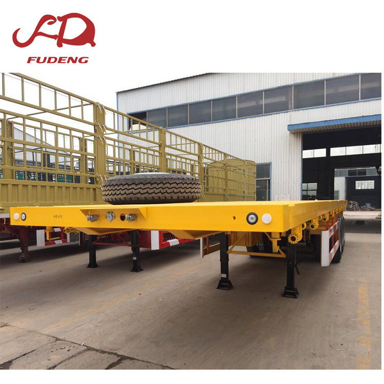 FUDENG 20 ft 40 ft 45 ft container shipping flatbed trailer 30 ton 60 ton 100 ton container semitrailer hot selling  trailer