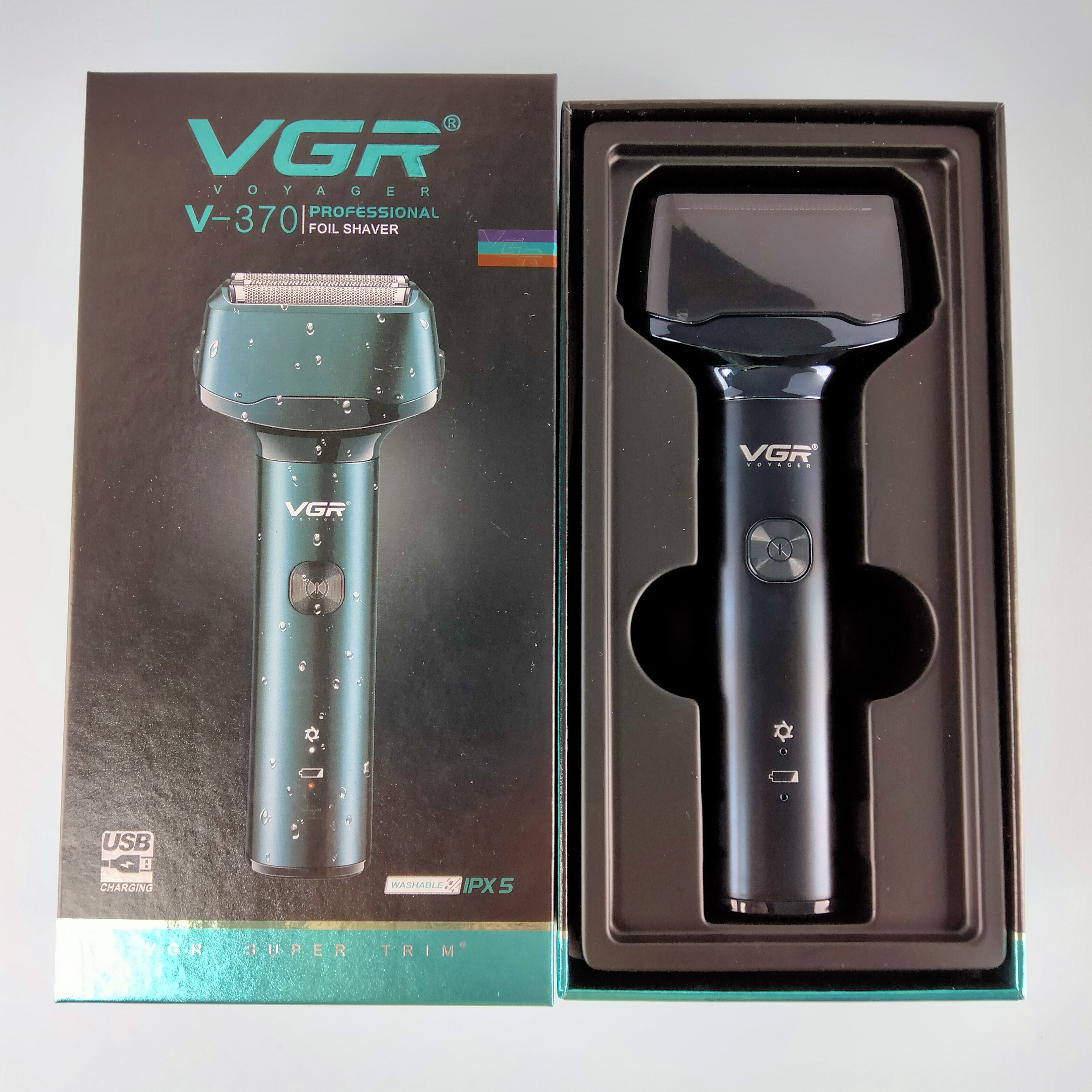 Vgr V-370 High Quality Wholesale Waterproof Ipx7 Electric Rechargeable Face Groin Beard Shaver For Men