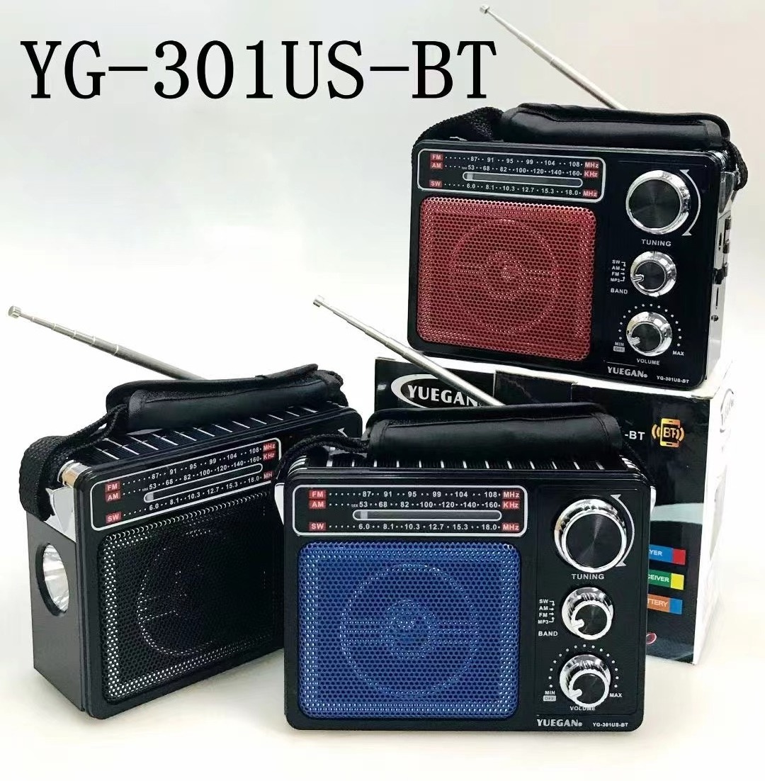 YG-301US-BT Retro Design Battery Operated Am Fm Sw Shortwave Transistor Portable  Receiver Radios Portatiles