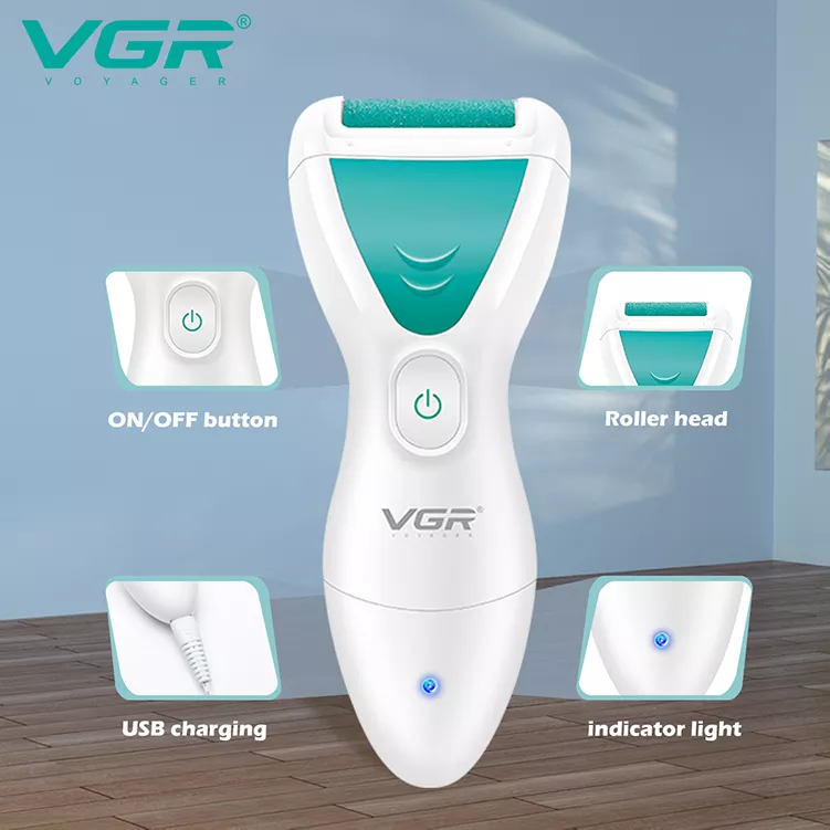 Vgr V-812 Electric Callus Remover For Feet Rechargeable Pedicure Tools Foot Care Feet File 12 In 1 Callous Remover Kit