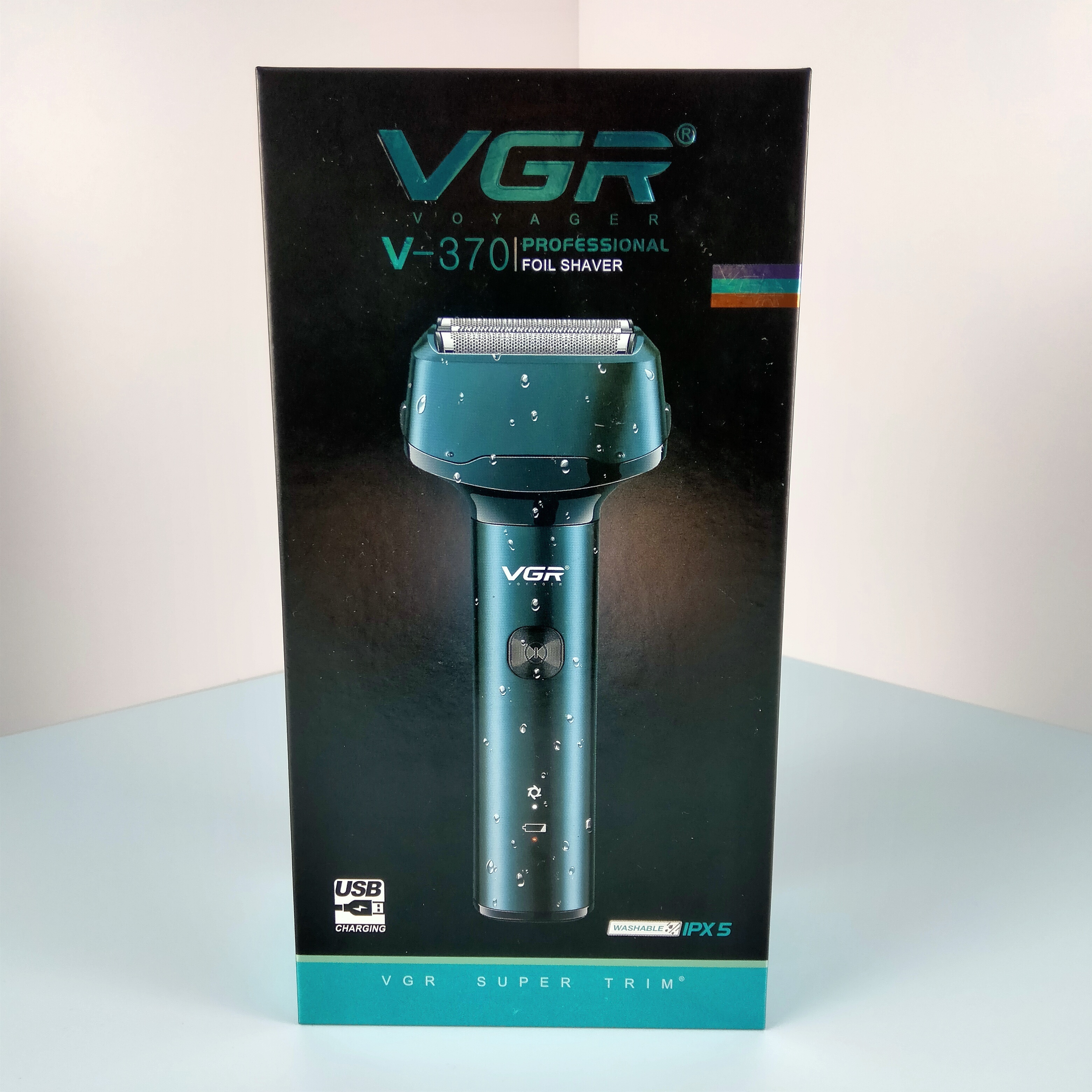 Vgr V-370 High Quality Wholesale Waterproof Ipx7 Electric Rechargeable Face Groin Beard Shaver For Men