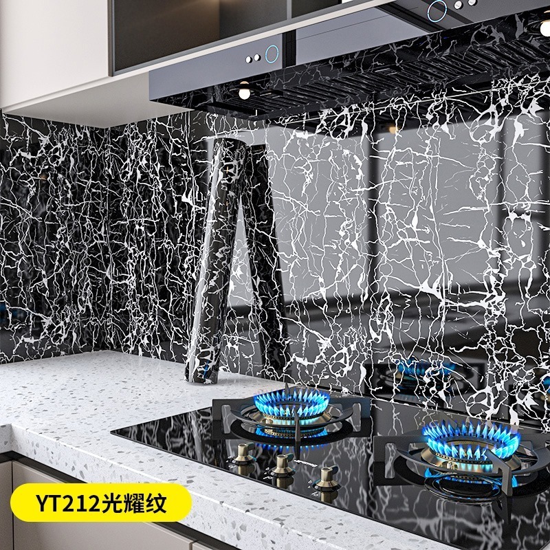 New 10m waterproof marble kitchen  self adhesive oil proof sticker refrigerator furniture renovation Wall Sticker