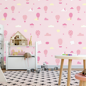 FuDi 004 Pink Hot Air Balloon Diwar Wallpaper 3D Sticker For Baby Girl New. Design