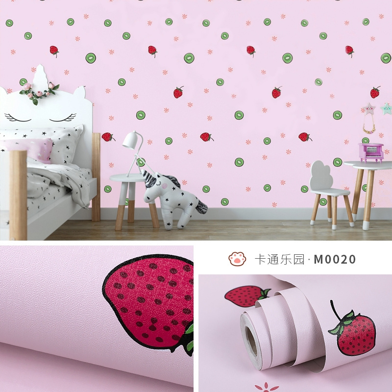 PVC self-adhesive wallpaper cartoon children's baby room design waterproof wallpaper stickers