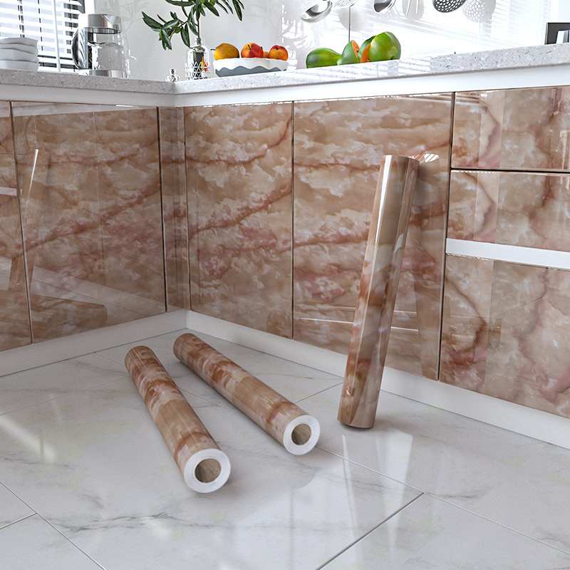 marble peel and stick wallpaper thick light PVC marbling self-adhesive wallpaper