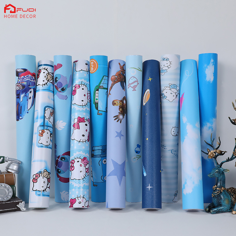 Modern 3d Self-adhesive Kids Wallpaper PVC Waterproof Decorative Film Living Room Peel and stick wallpapers home decoration