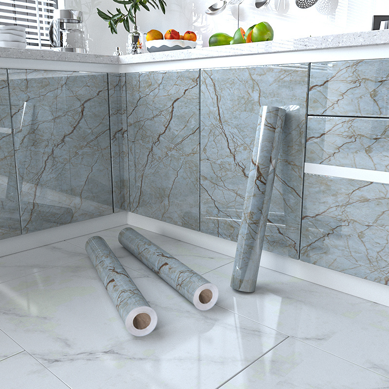 marble peel and stick wallpaper thick light PVC marbling self-adhesive wallpaper