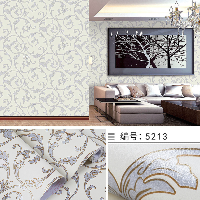 European  3d rose waterproof vinyl wallpaper for home decoration living room