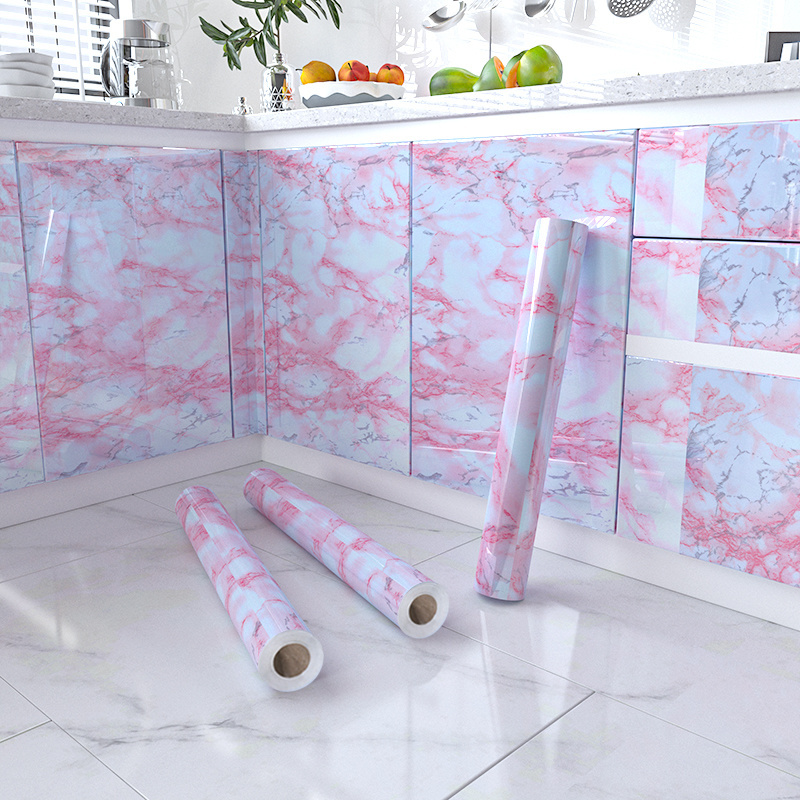 marble peel and stick wallpaper thick light PVC marbling self-adhesive wallpaper