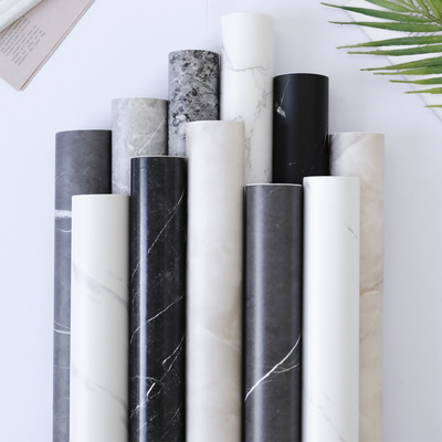 Marble Textured Wallpaper, Waterproof Washable Peel and Stick Contact Paper, Granite Countertop Paper, Self-Adhesive Wallpaper