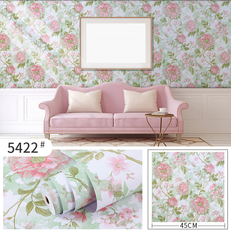 PVC  Flowers and plants hot products waterproof wallpaper for bathroom 3d wallpaper sticker