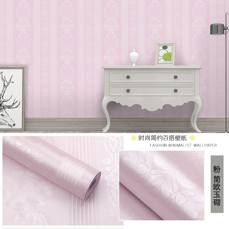 FuDi A005-7 Retro Classic Car 3D Textured Custom Mural Damask Classic Light Pink Wallpaper