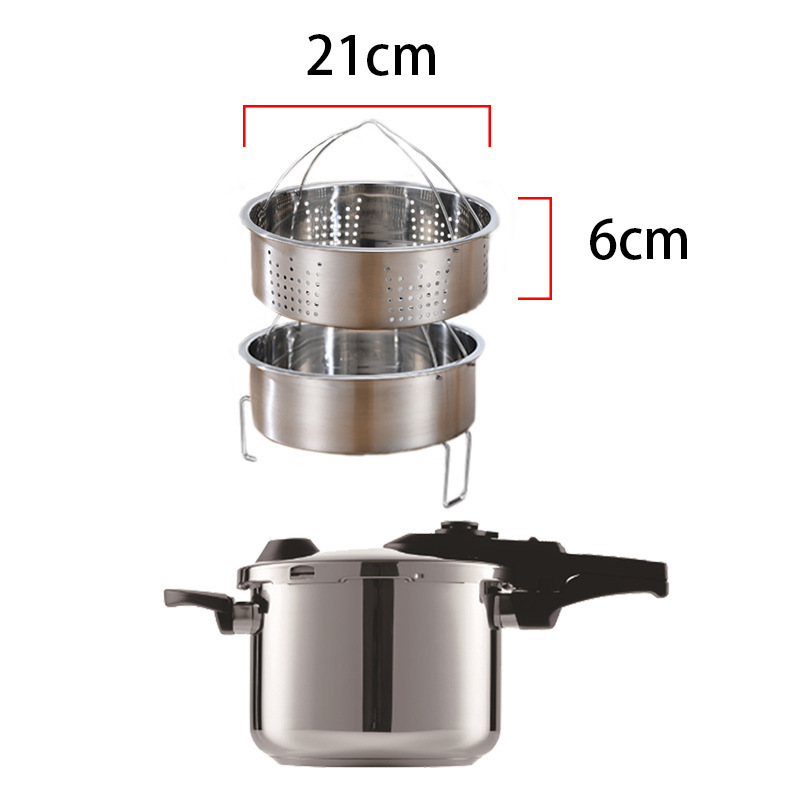 factory Commercial Hotel Tongli 304 Stainless Steel 6L large capacity cooking pot pressure cooker cookware