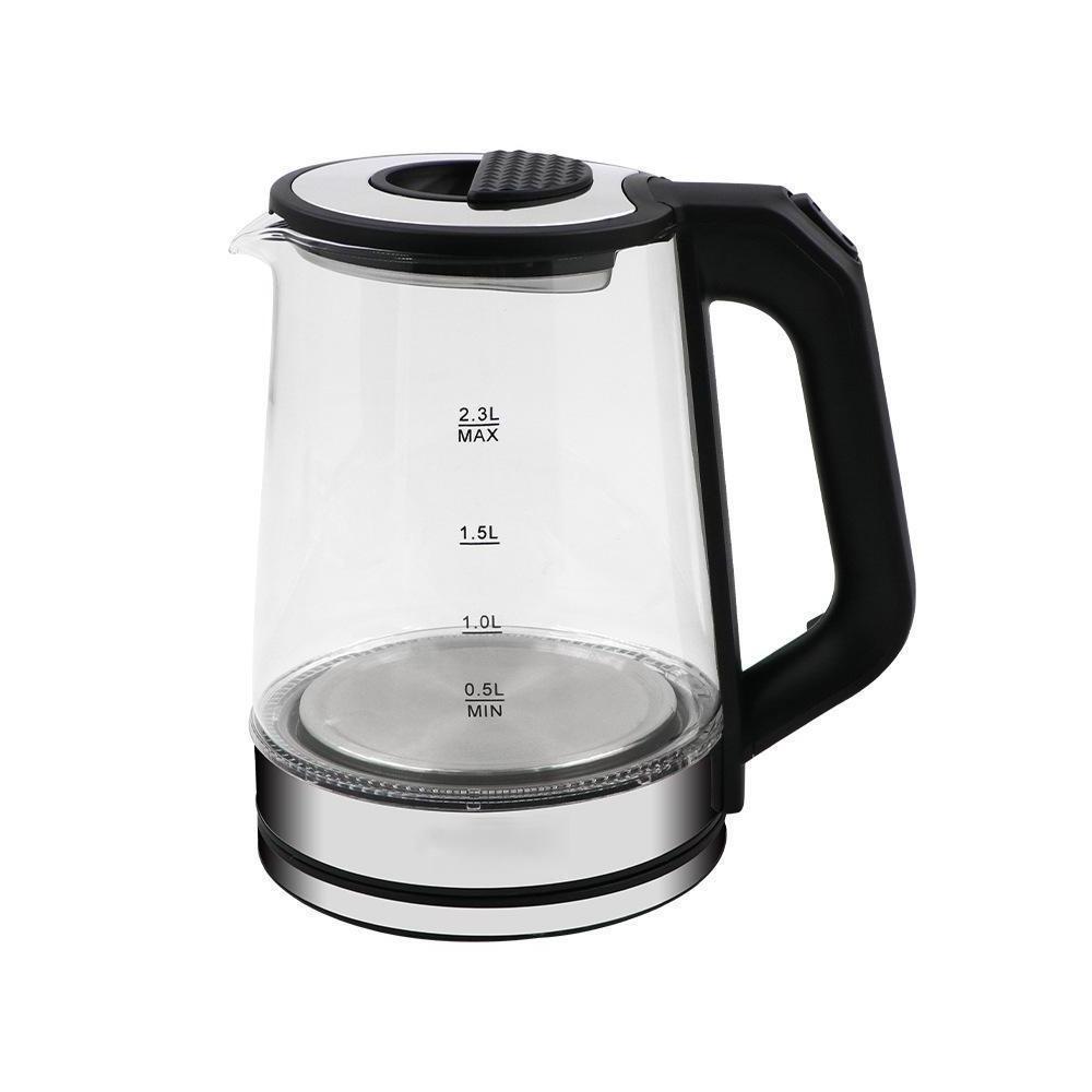 CB CE 2.3L electric whistling kettle glass tea kettle , pyrex clear glass electric kettle , glass woter kettle