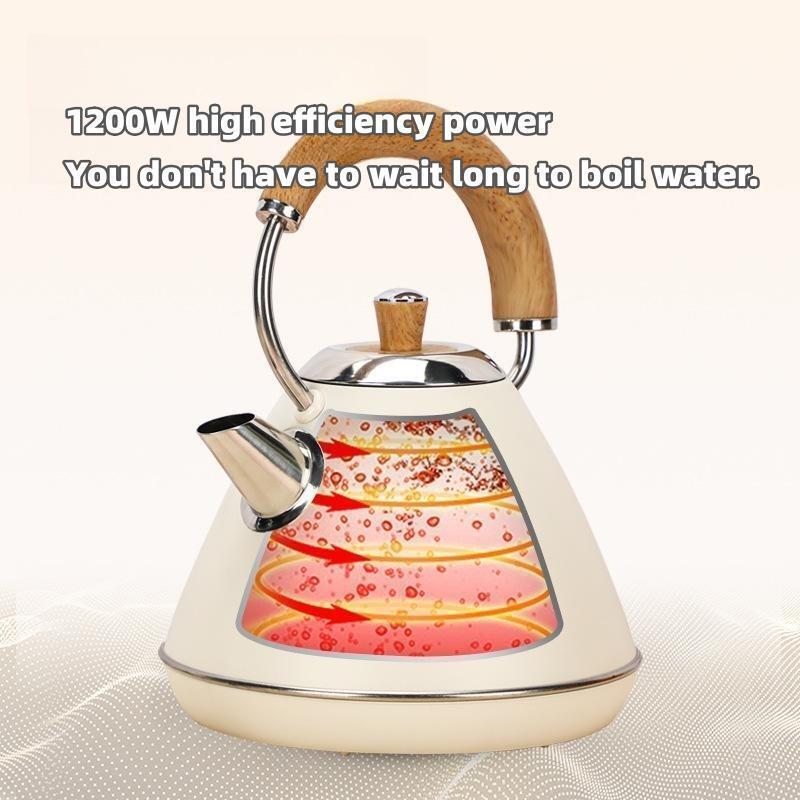 1L retro electric kettle with water level, LED indicator, brand temperature control and high quality household electric kettle.