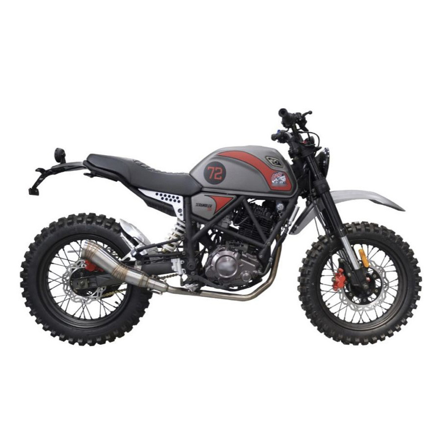 Enduro Naked Cafe Racer Motorcycle Scrambler 250cc Oil Cooled With Loncin RE250 Engine No.2209006