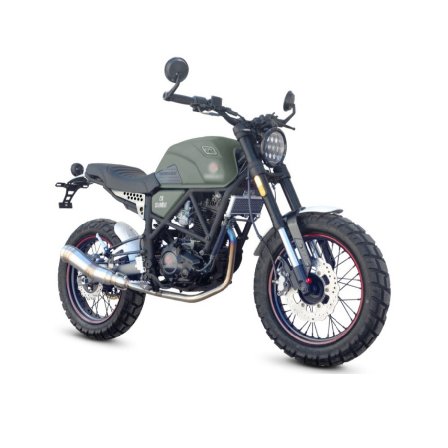 Enduro Naked Cafe Racer Motorcycle Scrambler 250cc Oil Cooled With Loncin RE250 Engine No.2209006