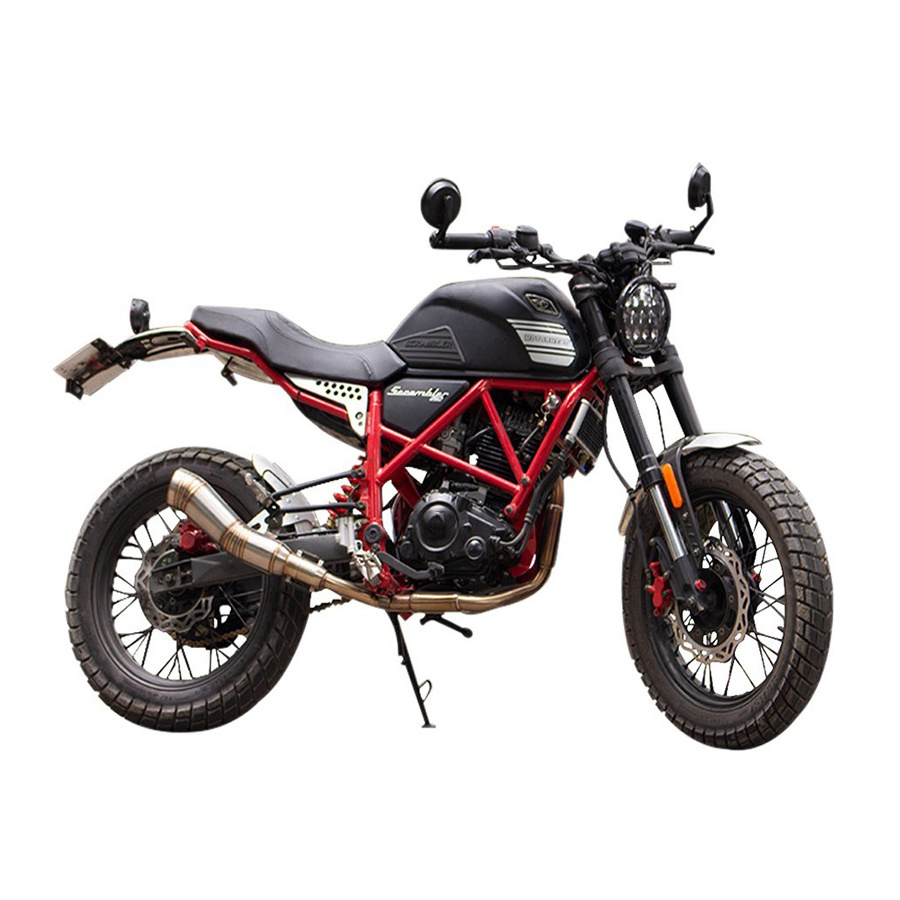 Enduro Naked Cafe Racer Motorcycle Scrambler 250cc Oil Cooled With Loncin RE250 Engine No.2209006