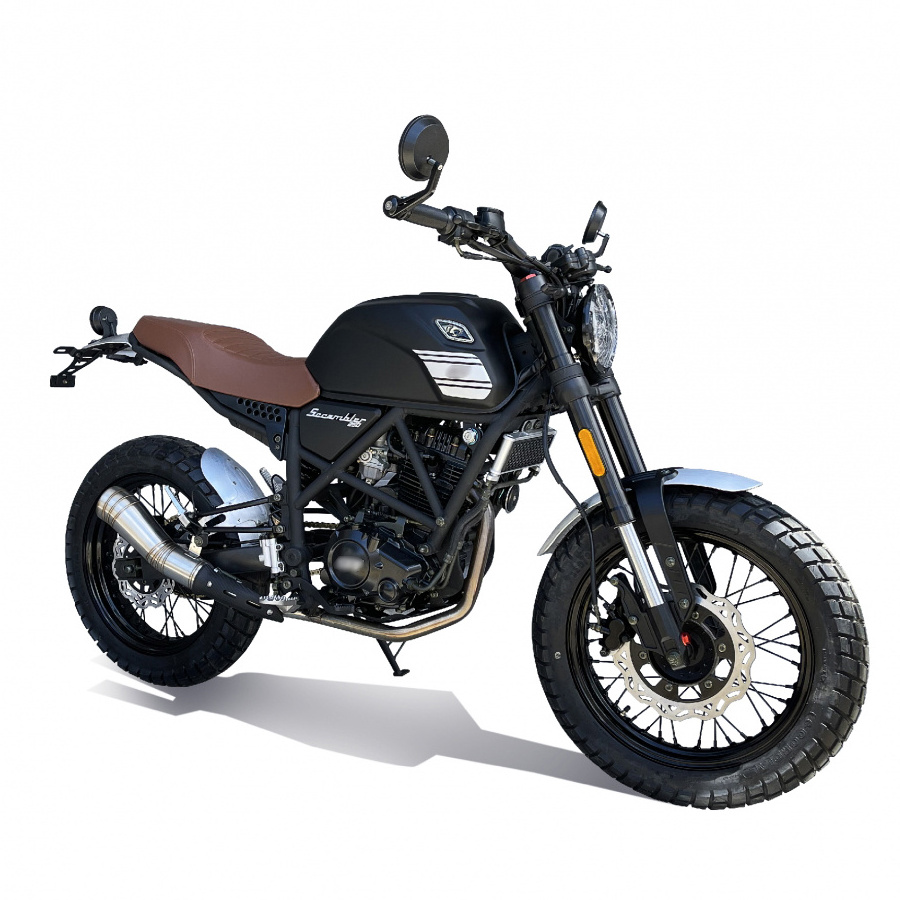 Enduro Naked Cafe Racer Motorcycle Scrambler 250cc Oil Cooled With Loncin RE250 Engine No.2209006