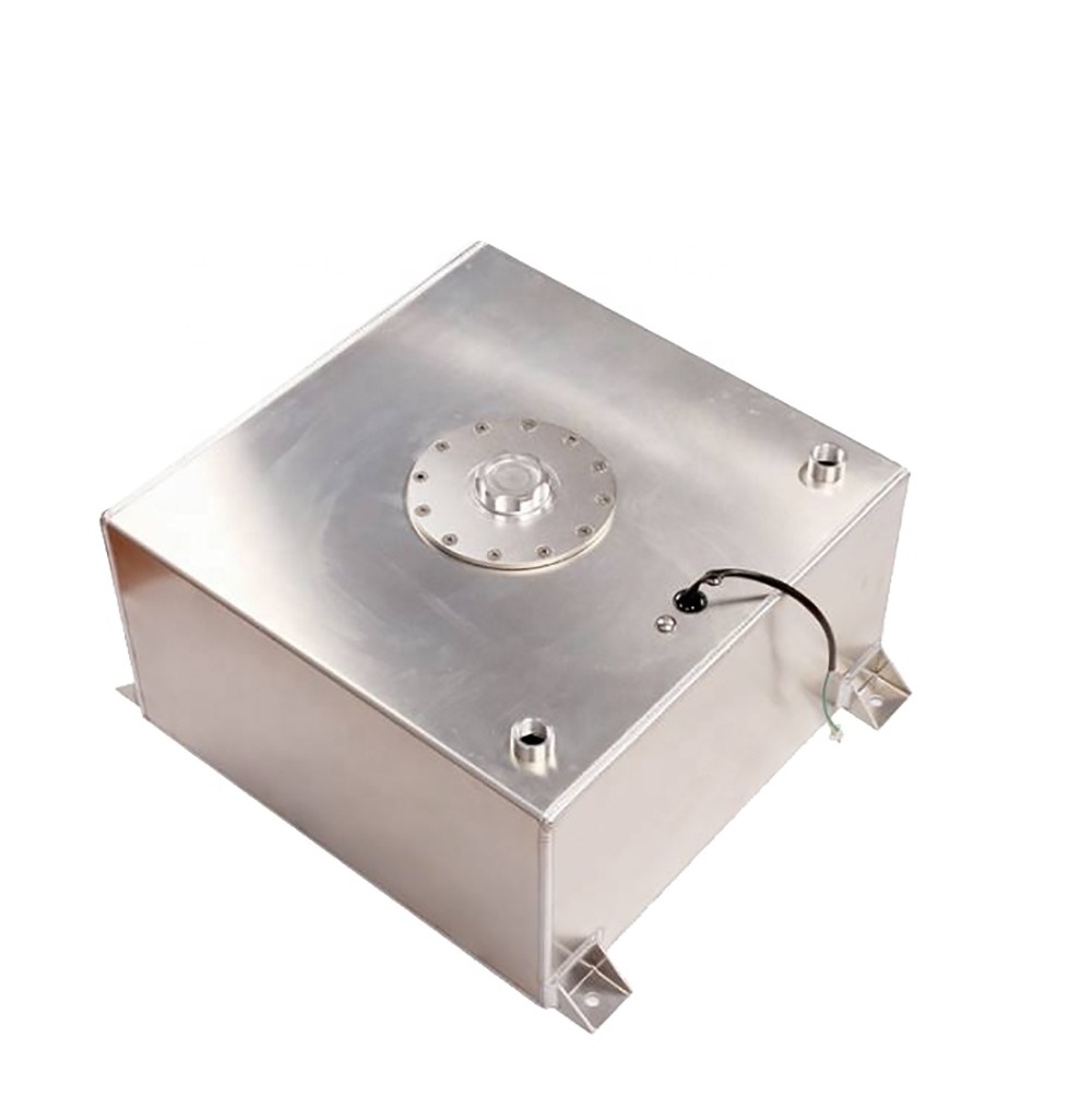 Car modified car fuel tank with sensor 40L 10 Gallons  aluminum alloy OC-1018-40/OC-1017-40 Silver aluminum cover