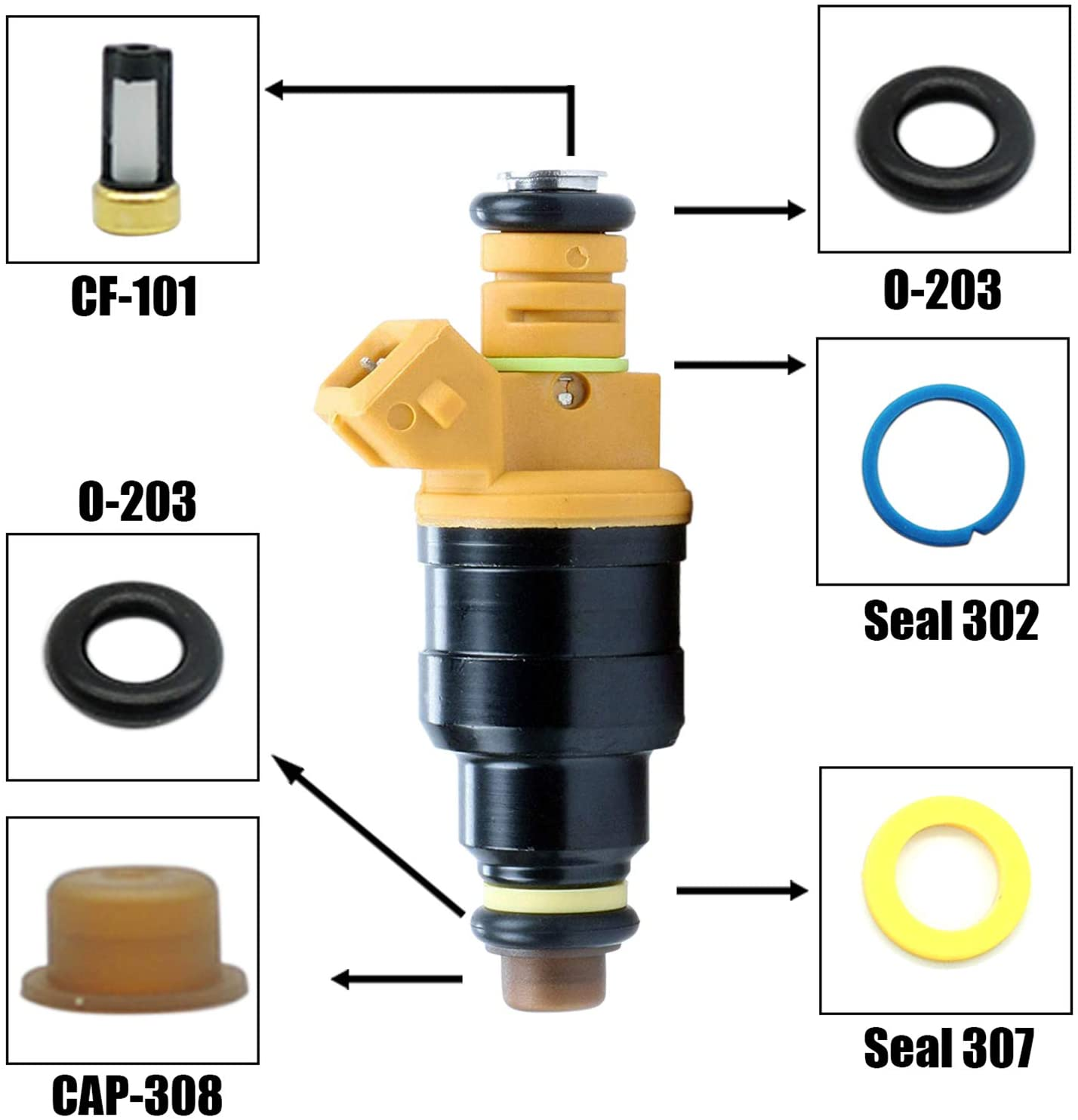 Universal fuel injector repair kits CF-001