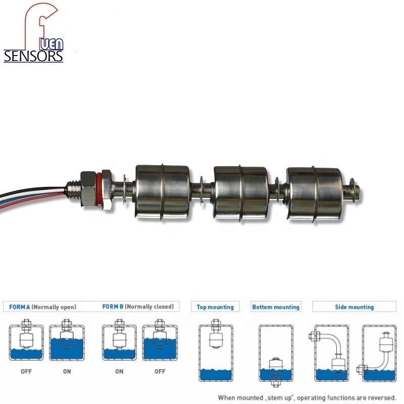 Multi-Levels Stainless Steel Float Level Switch Water Level Sensor