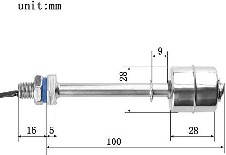 Stainless Steel Vertical 45mm Side Mounted Small Float Switch Level Switch hvac condensate float switch