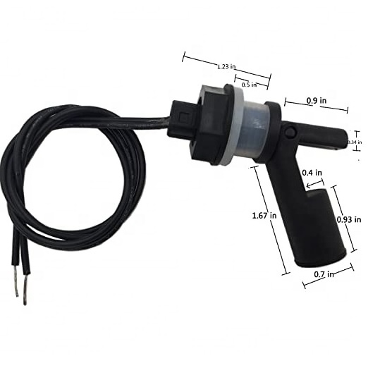 M16 Water Level Sensor Flow Inductance Water Pump Controller 110V Side Mount Horizontal Liquid Float Switch for Aquariums