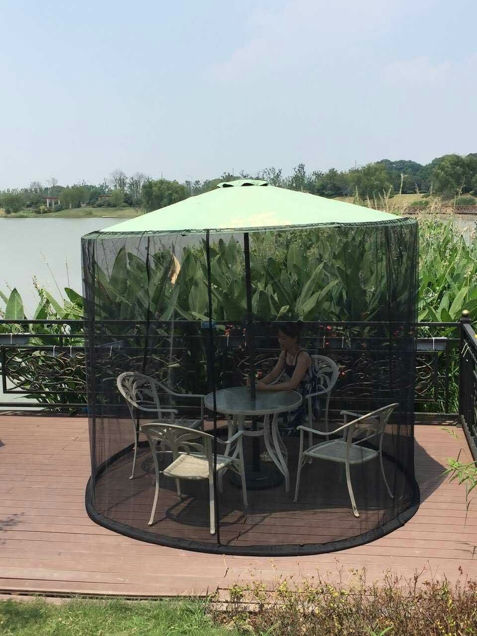 2023 hot sale umbrella table screen mosquito net