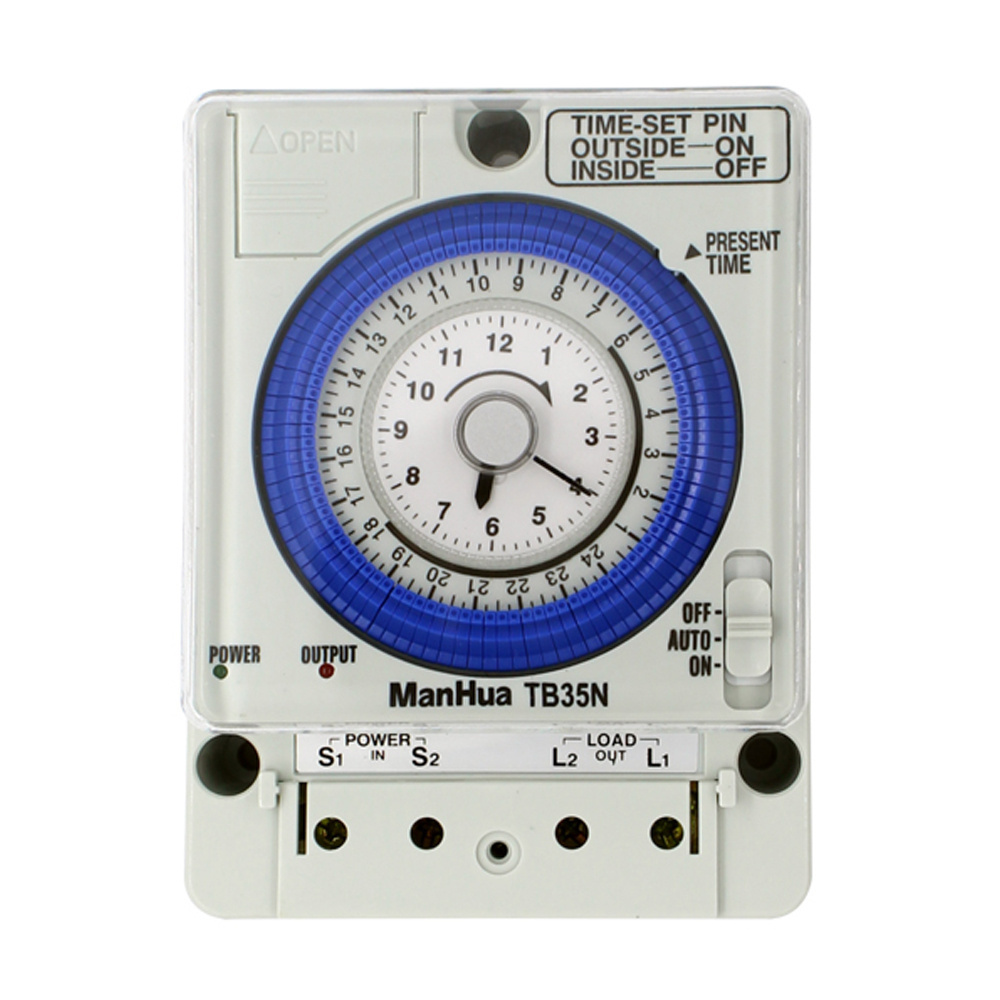 ManhuaTB35-N  50/60Hz  24 Hours 12V  mechanical timer single-way switch