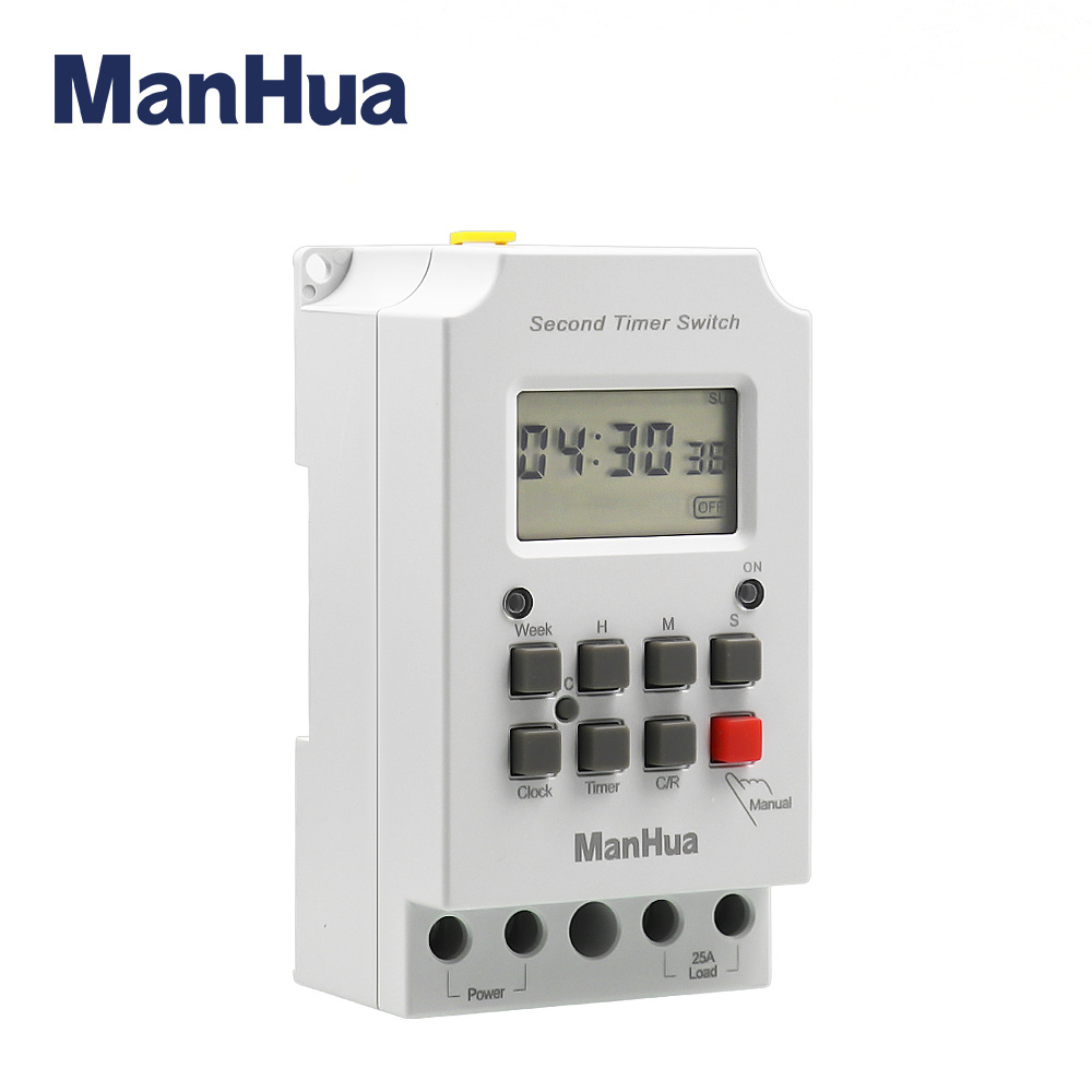 ManHua Din Rail 220VAC 25A MT316S Programmable Electronic Timer For Universal Electric Appliance Digital Timer Switch