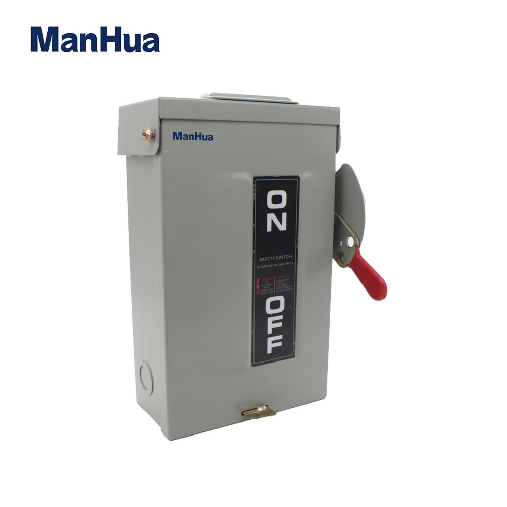 ManHua MHS1-30T 30 Amp 380V 3P Safety Switch fusable Manual Disconnect Switch for Outdoor