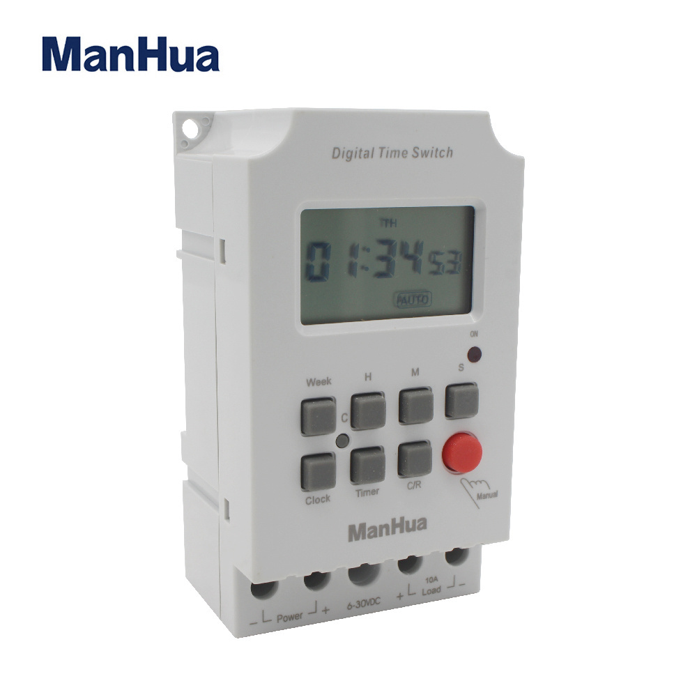 ManHua MT316S-G 6-36VDC 10A Second timer  Photovoltaic Digital Din Rail Timer switch