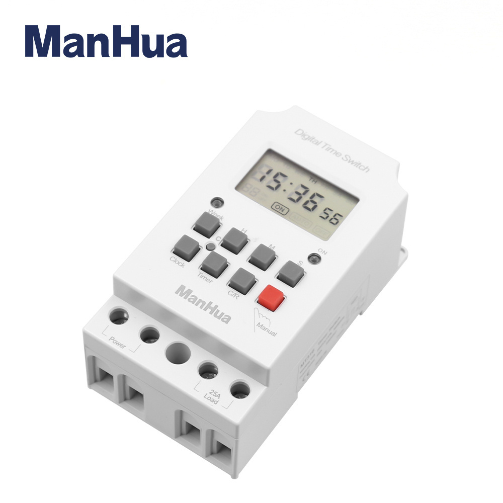 ManHua Din Rail 220VAC 25A MT316S Programmable Electronic Timer For Universal Electric Appliance Digital Timer Switch