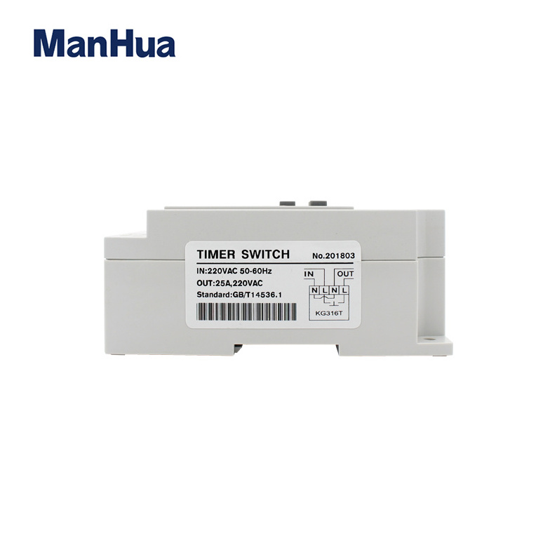 Manhua Weekly Programmable 220V for Outdoor Weather Control and Indoor KG316T Digital Timer Switch