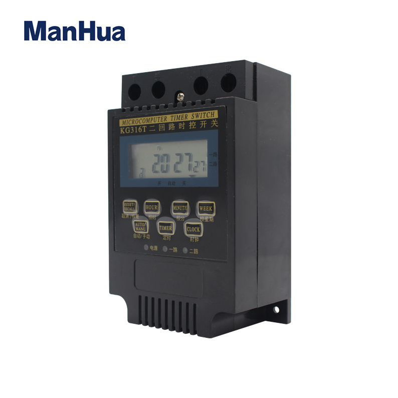 Manhua KG316T  220V  Street Light Control Time Digital Timer Switch