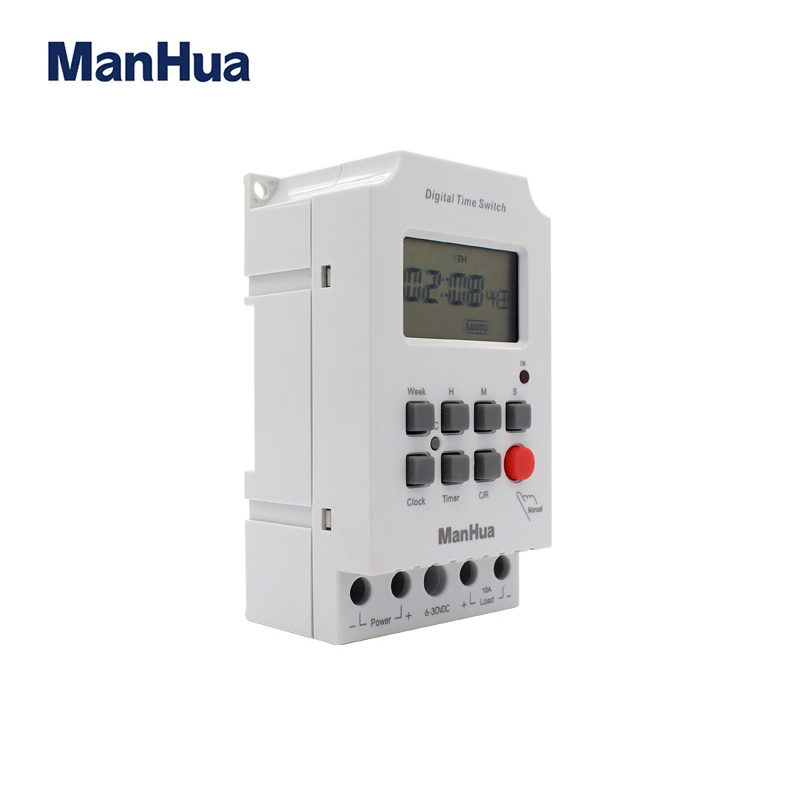 Manhua MT316S-G 6-30VDC 10A Digital Programmable Timer Switch Automatically ON OFF