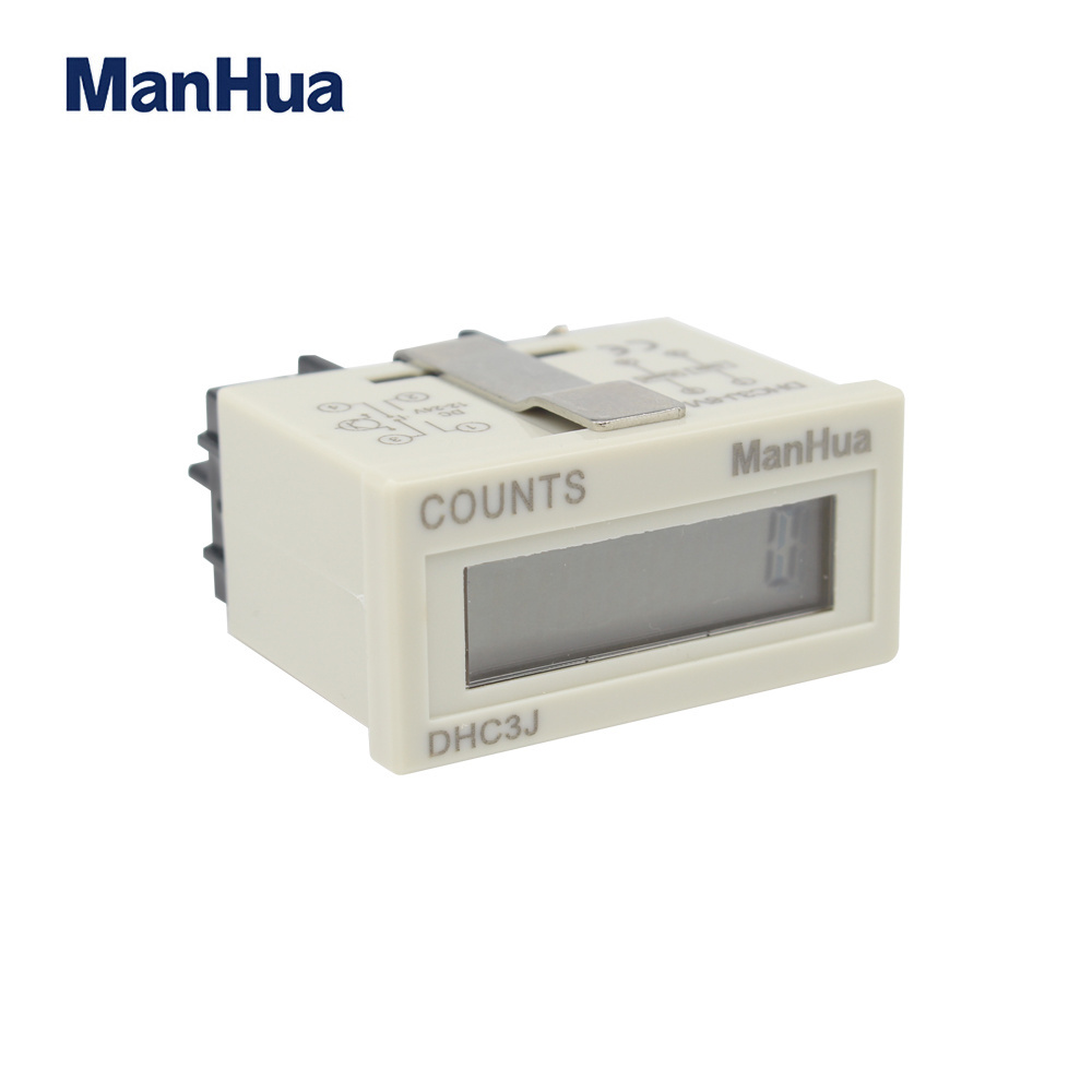 Manhua  DHC3J DC12V 24VDC Electronic 6 Digital Counter with Reset Front Miniature Counter