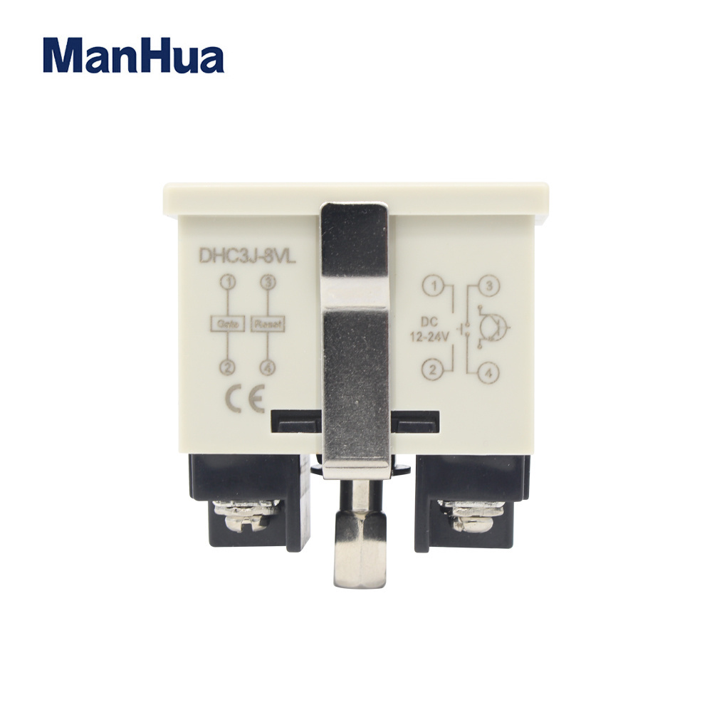 Manhua  DHC3J DC12V 24VDC Electronic 6 Digital Counter with Reset Front Miniature Counter