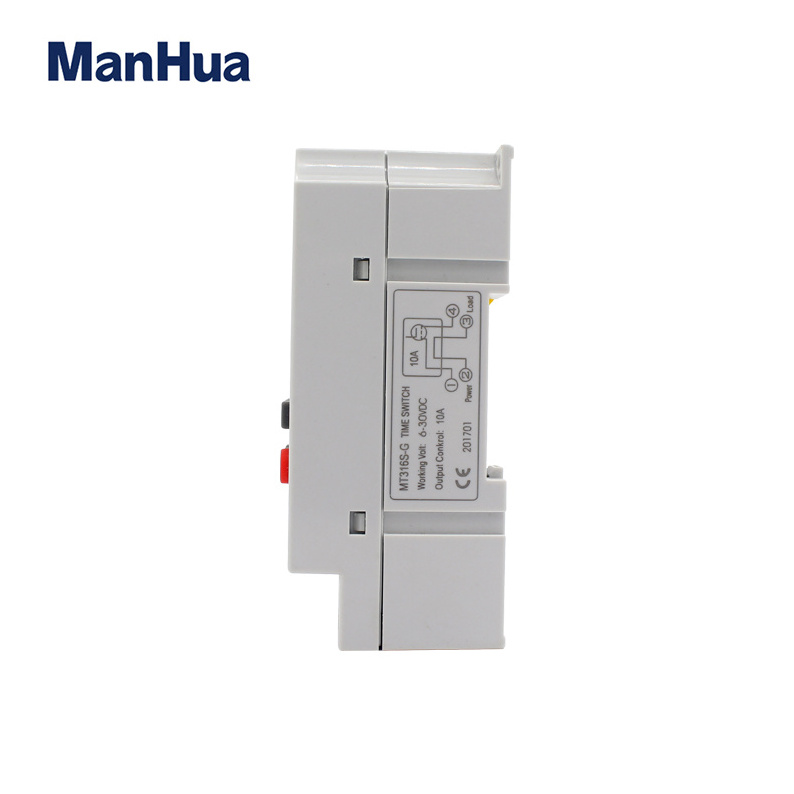 Manhua MT316S-G 6-30VDC 10A Digital Programmable Timer Switch Automatically ON OFF