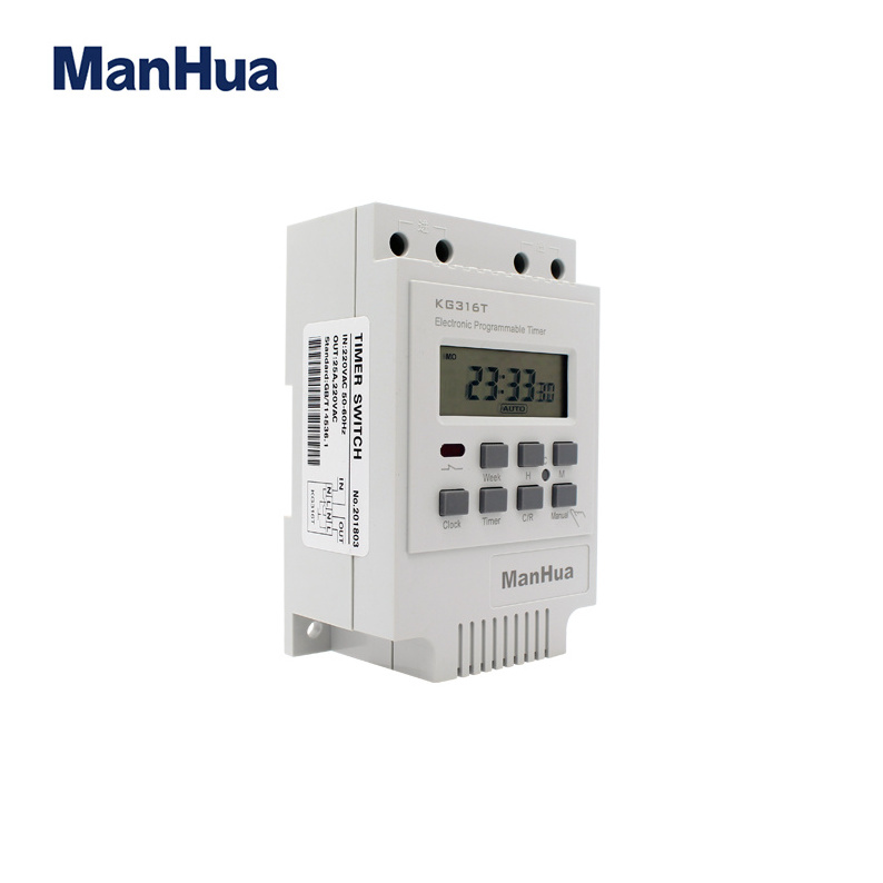 Manhua Weekly Programmable 220V for Outdoor Weather Control and Indoor KG316T Digital Timer Switch