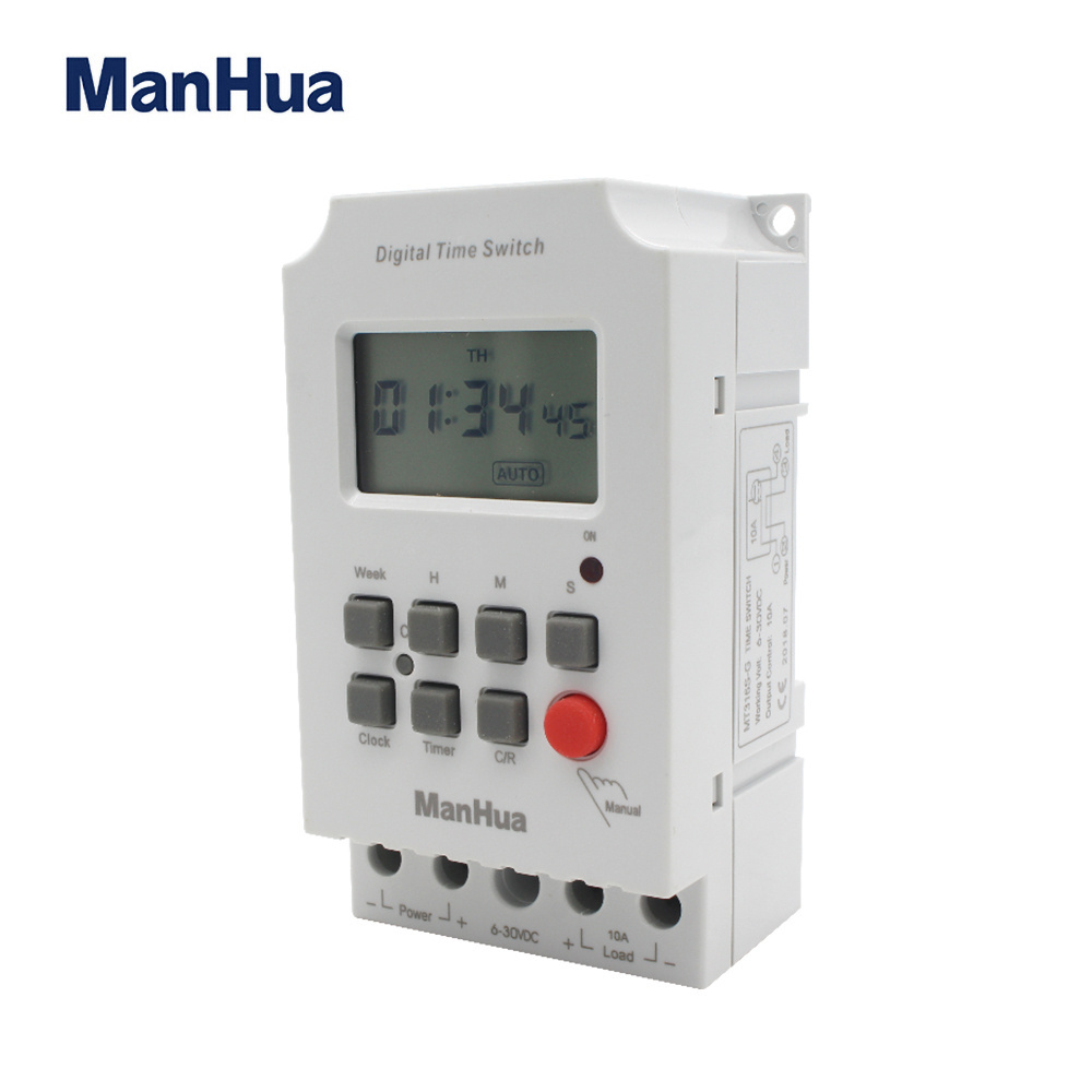 ManHua MT316S-G 6-36VDC 10A Second timer  Photovoltaic Digital Din Rail Timer switch