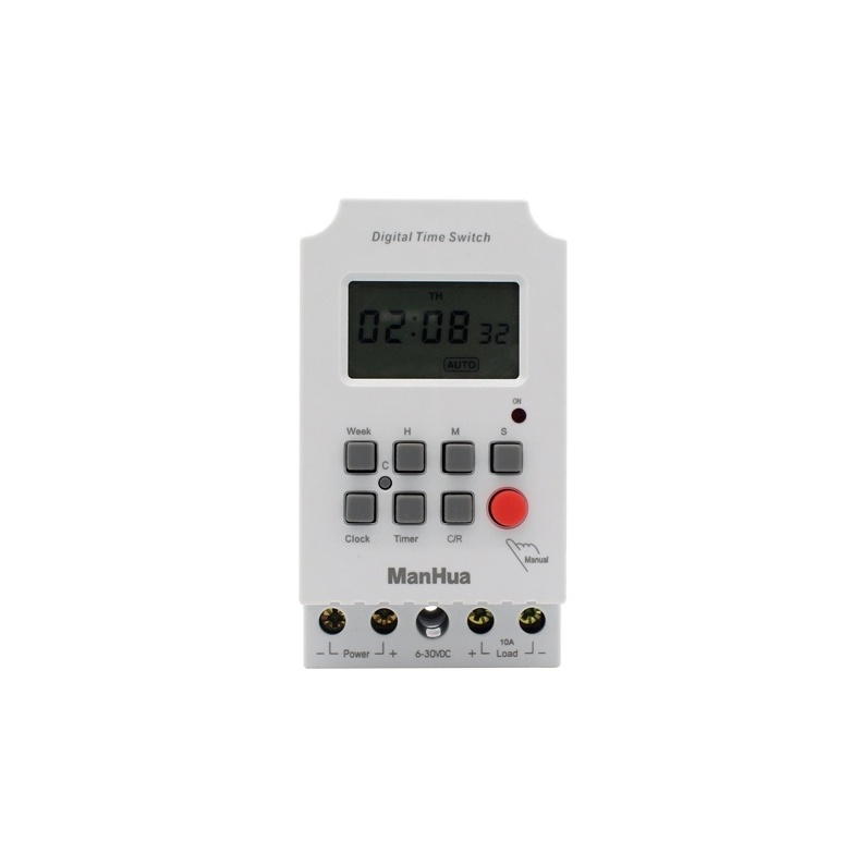 Manhua MT316S-G 6-30VDC 10A Digital Programmable Timer Switch Automatically ON OFF