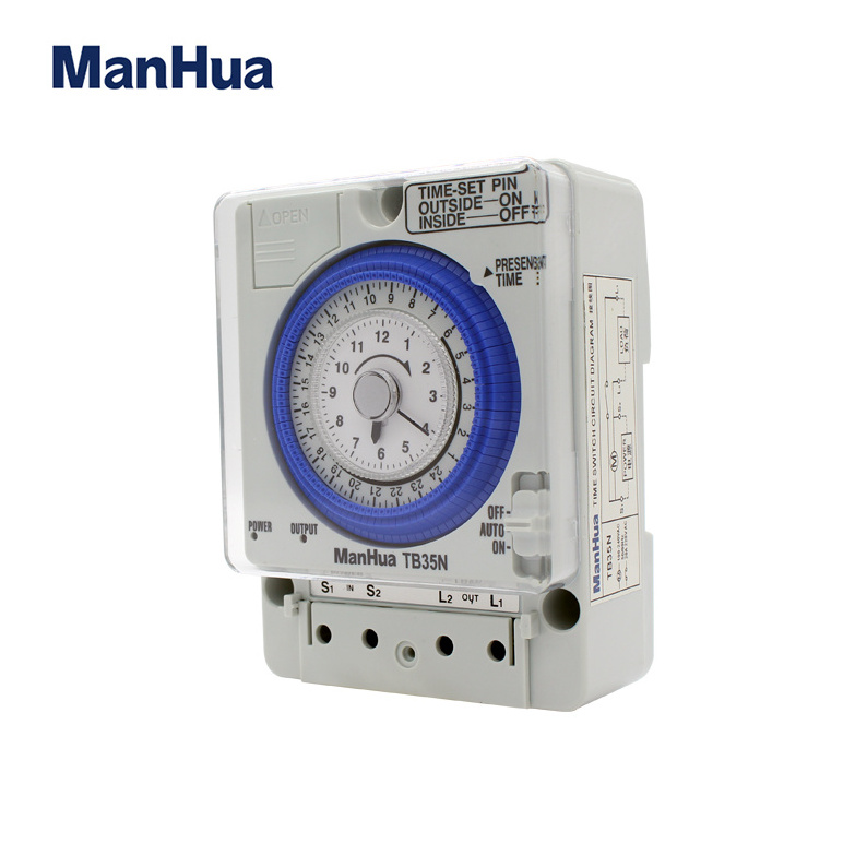 ManhuaTB35-N  50/60Hz  24 Hours 12V  mechanical timer single-way switch