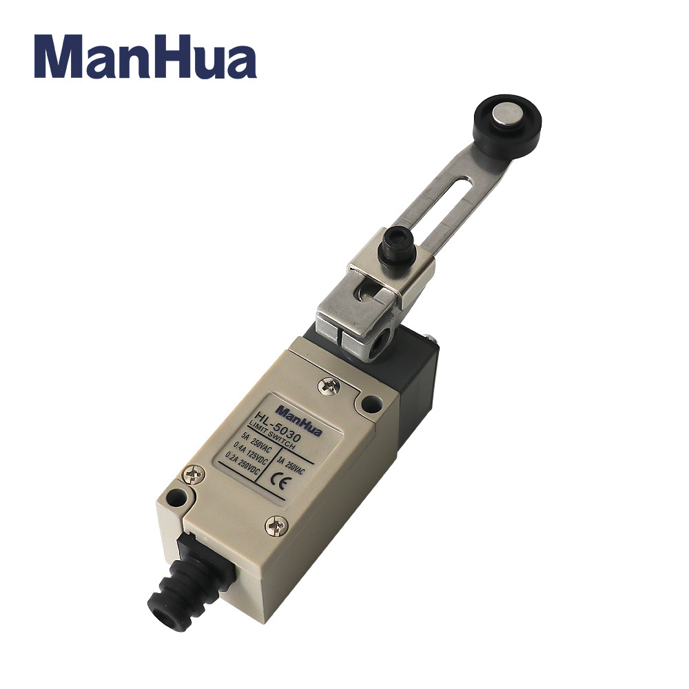 ManHua Vertical limit switch HL-5030 3A 250VAC Rotary Adjustable Roller Lever Arm