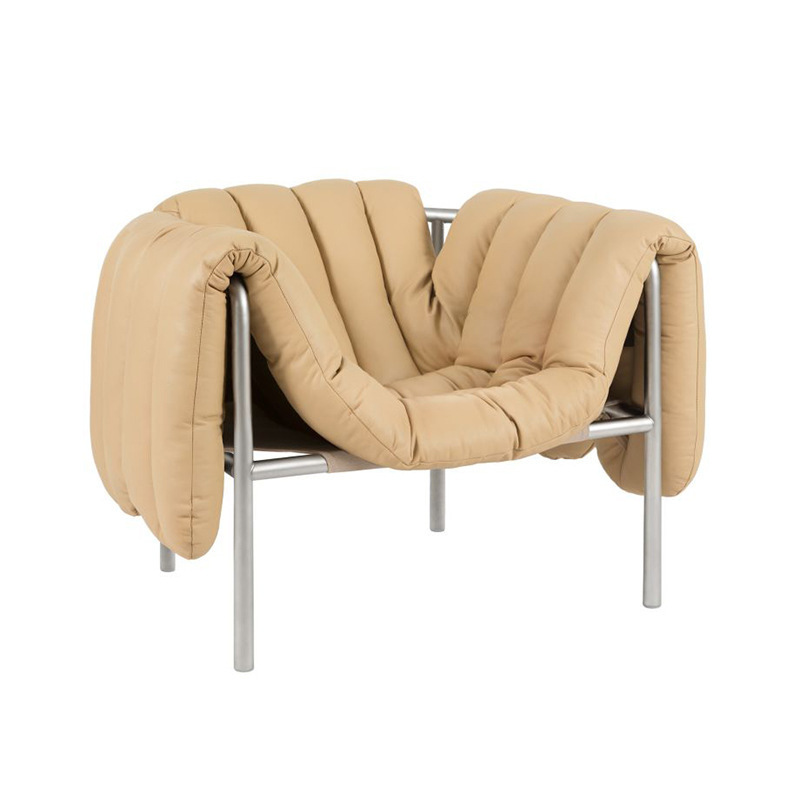 2024 Modern Sofa Chair Puffy Lounge Chair Metal for Living Room Single Sofa