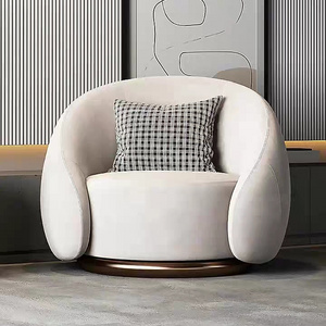 Modern Nordic Fabric Lounge Chair Custom Unique Soft Creative Single Couch Swivel Leisure Chairs