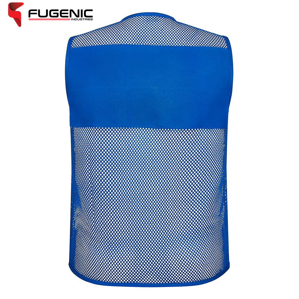 OEM Service Premium Quality Breathable Custom Logo Print Latest Style Work Wear Mesh Vest BY Fugenic Industries