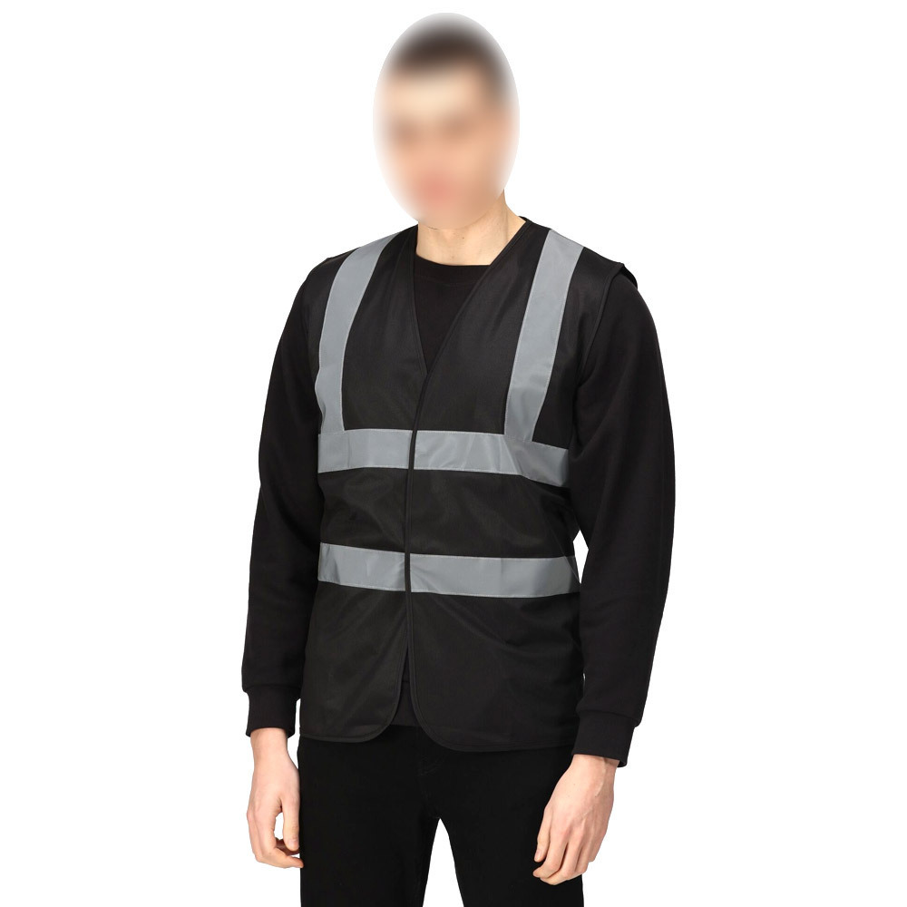 In Black Color Reflective Safety Clothing Unique Style Best Supplier Soft Fabric Work Wear Mesh Vest BY Fugenic Industries