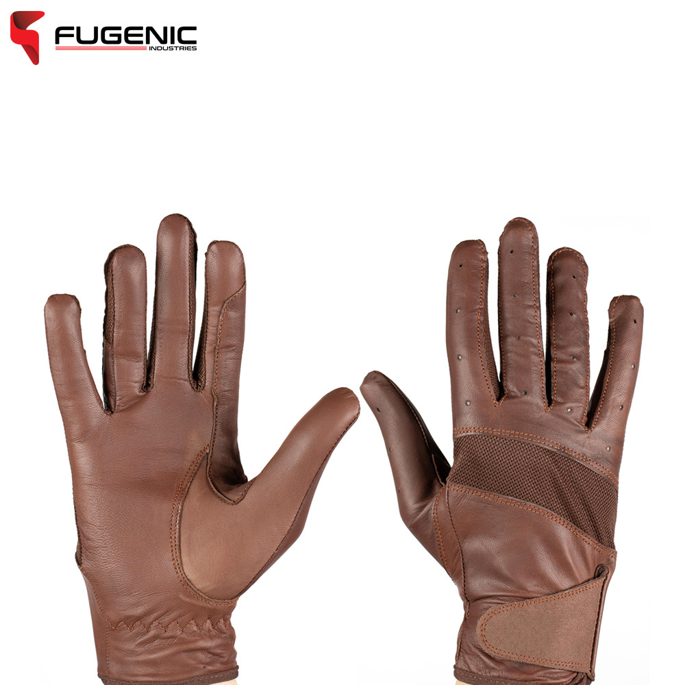 Horse Riding Gloves New Arrival Product In Reasonable Price Best Quality Leather Mesh Riding Gloves BY Fugenic Industries